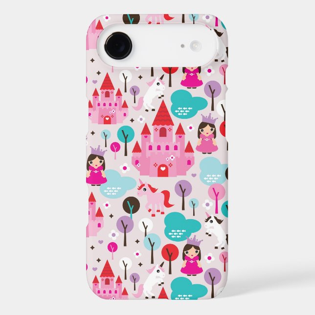 kids princess castle and unicorn Case-Mate iPhone case (Back)
