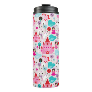 kids princess castle and unicorn thermal tumbler