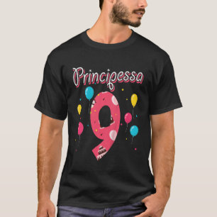 Kids Princess ninth birthday baby I am 9 years old T-Shirt