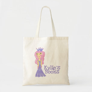 Kids Princess Purple Pink Library Book  Tote Bag