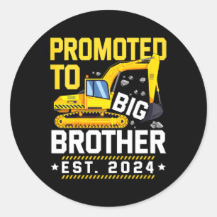Kids Promoted to Big Bro 2024 Levelled up to Big B Classic Round Sticker