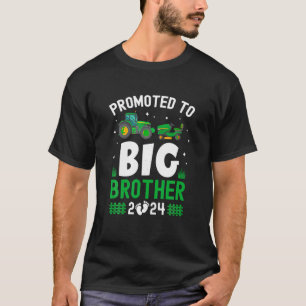 Kids Promoted To Big Brother Est 2024 Cute Tractor T-Shirt