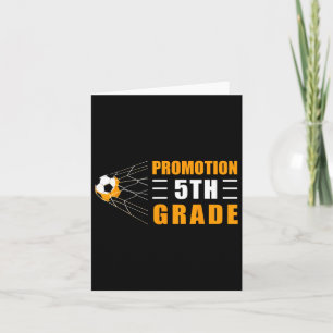 Kids Promotion 5th Grade Soccer Back To School  Card