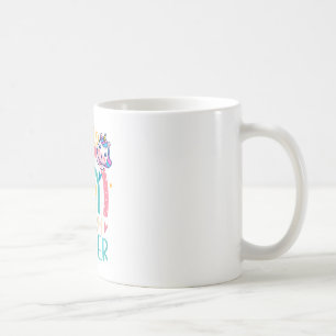 Kids Proud Autism Sister Awareness Cute Unicorn Ra Coffee Mug