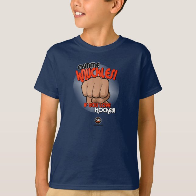 Kids - PuckBrain "Gimme Knuckles" T-shirt (Front)