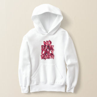 Kids Pullover Hoodie Nodeath Only Rebirth Pink