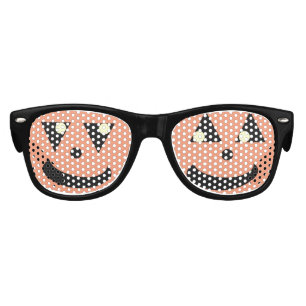Kids *Pumpkin Face* Party Shades-Black Frame Sunglasses