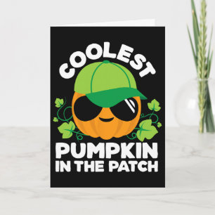 Kids Pumpkin Patch Boys Or Girls Fall Coolest Hall Card