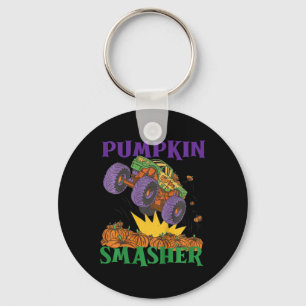 Kids Pumpkin Smasher Monster Truck Halloween Key Ring