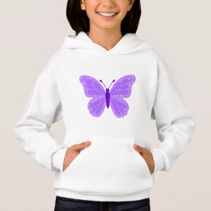 Kids Purple Butterfly Hoodie