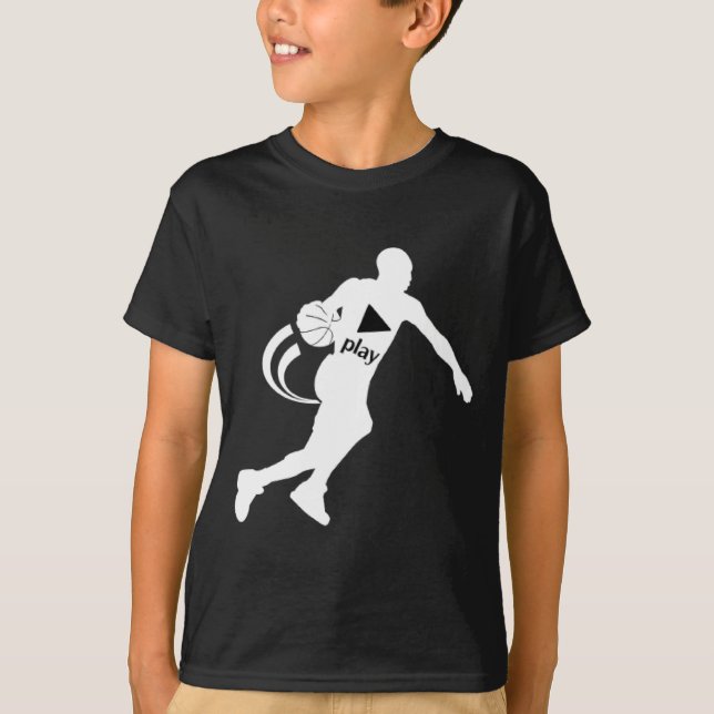 KIDS PUSH PLAY BASKETBALL T-SHIRT (Front)