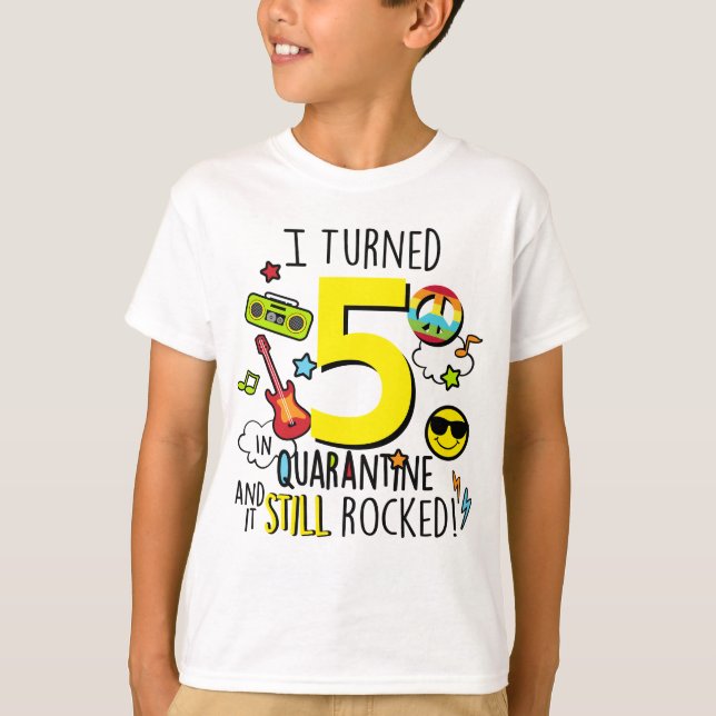 Kids Quarantine Birthday Shirt Boys Quarantine (Front)