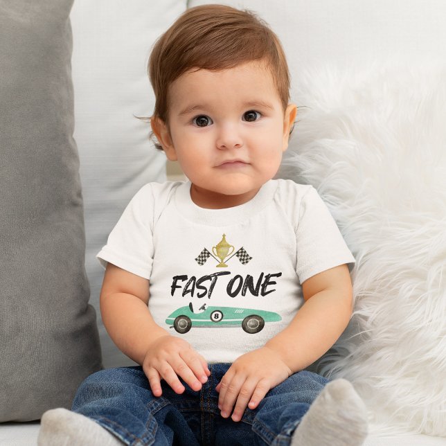 Kids Race Car 1st Birthday Baby T-Shirt (Creator Uploaded)