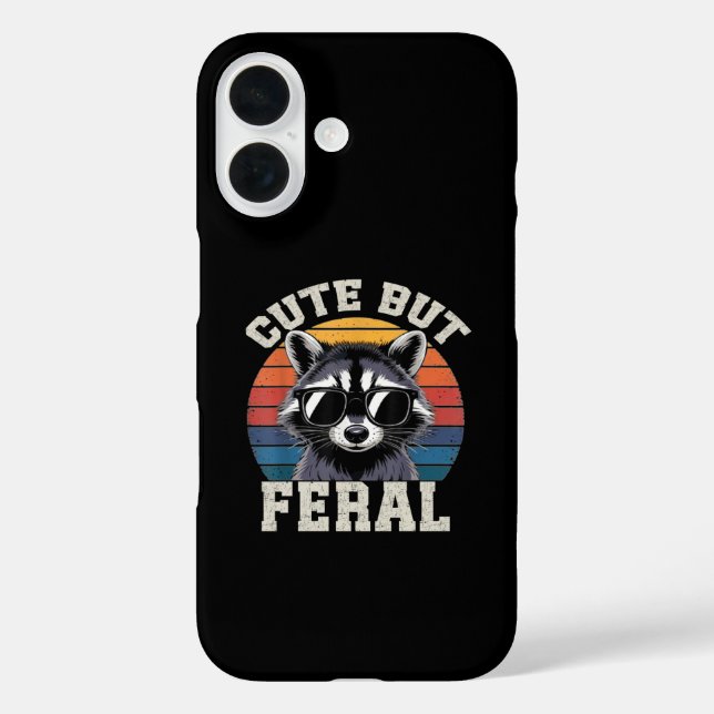 Kids Racoon Tee Cute But Feral Case-Mate iPhone Case (Back)