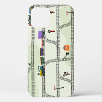 Kids Railway: Funny Seamless Pattern