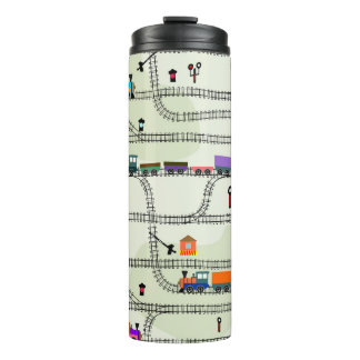 Kids Railway: Funny Seamless Pattern Thermal Tumbler
