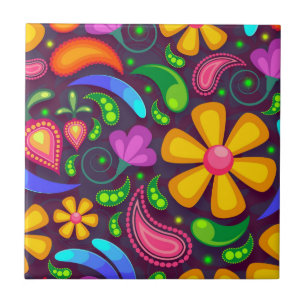 Kids rainbow colour abstract tile