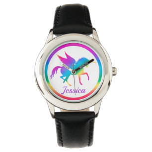 Kids Rainbow Gradient Unicorn Silhouette Watch