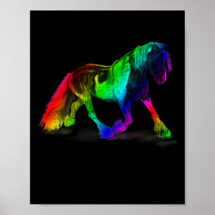 Kids Rainbow Horse Horseback Riding Esquireian T S Poster