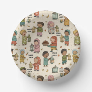 Kids Ramadan Kareem Party Bowls – Islamic Party Paper Plate