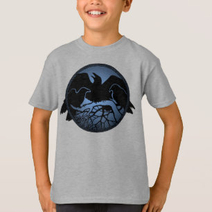 Kid's Raven Shirts Raven Crow Art Kid's Sweatshirt