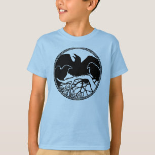 Kid's Raven Shirts Raven Crow Art Kid's Sweatshirt