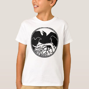 Kid's Raven Shirts Raven Crow Art Kid's Sweatshirt