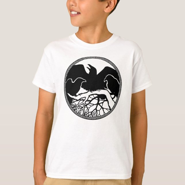 Kid's Raven Shirts Raven Crow Art Kid's Sweatshirt (Front)