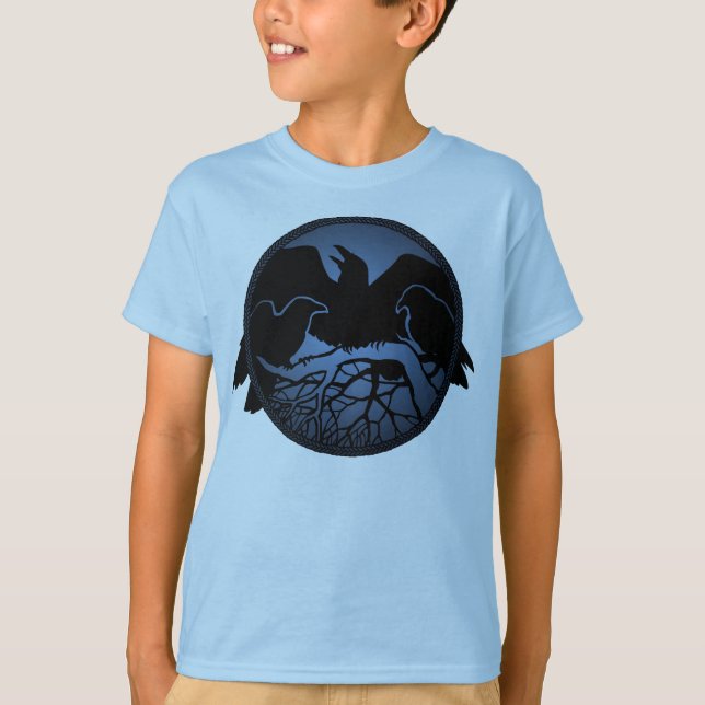 Kid's Raven Shirts Raven / Crow Art Kid's T-shirt (Front)