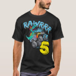 Kids Rawr Im 5 5th Birthday Monster Truck TRex Din T-Shirt<br><div class="desc">Kids Rawr Im 5 5th Birthday Monster Truck TRex Dinosaur  .monster truck</div>