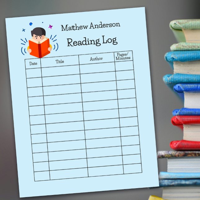 Kids Reading Log Homeschool Reading Books Notepad (Creator Uploaded)