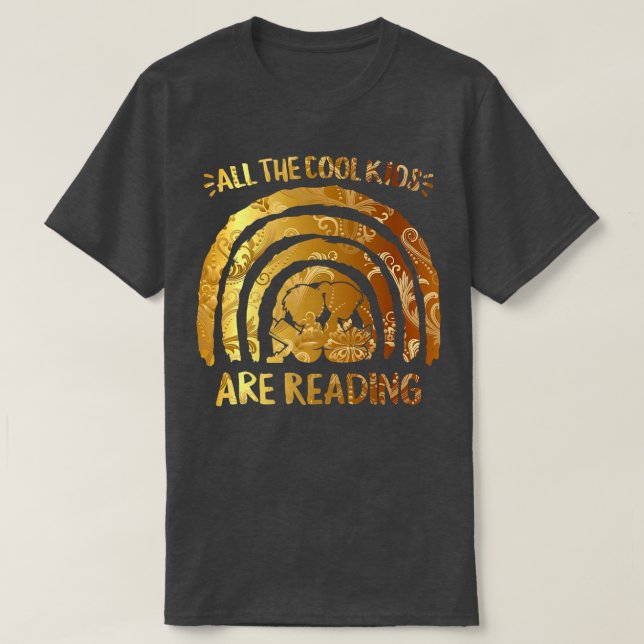 Kids Reading Tiedye Books Lover Girls Bookworm Lib T-Shirt (Design Front)