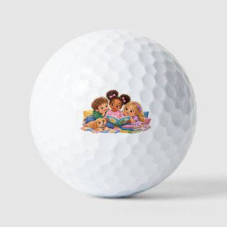 Kids Reading Together Storytime Golf Balls