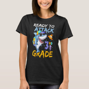 Kids Ready To Attack 3rd Grade Apparel Back To Sch T-Shirt