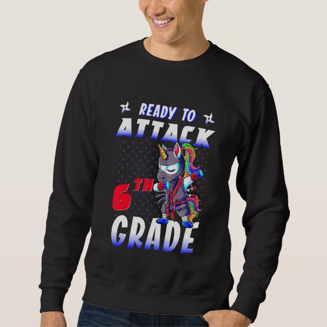 Kids Ready To Attack 6th Grade Apparel Spy Gaming  Sweatshirt (Front)