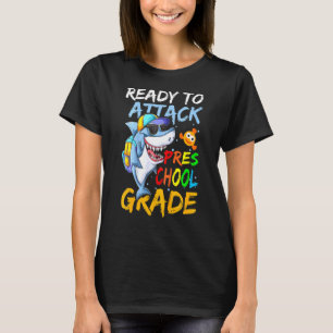 Kids Ready To Attack Preschool Apparel Back To Sch T-Shirt
