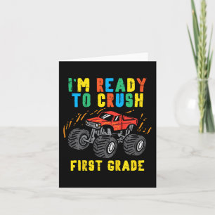 Kids Ready To Crush 1st Grade Monster Truck First  Card