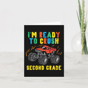 Kids Ready To Crush 2nd Grade Monster Truck First Card