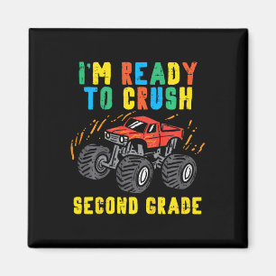 Kids Ready To Crush 2nd Grade Monster Truck First  Magnet