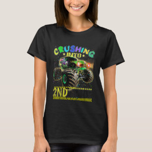 Kids Ready To Crush 2nd Grade Monster Truck Second T-Shirt