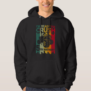 Kids Ready To Crush 5th Birthday 5 Monster Truck R Hoodie