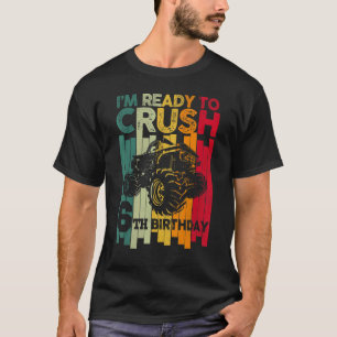 Kids Ready To Crush 6th Birthday 6 Monster Truck R T-Shirt