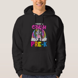 Kids Ready To Crush Pre K Dabbing Unicorn Back To Hoodie