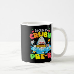 Kids Ready To Crush Pre-k Shark Ck To School Boys Coffee Mug
