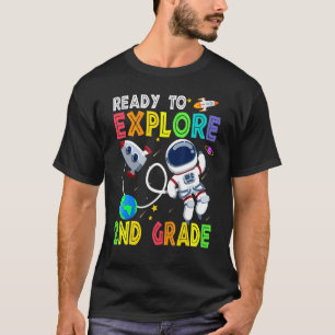 Kids Ready To Explore 2nd Grade Cute Astronaut Boy T-Shirt