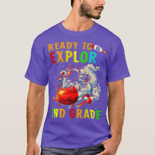 Kids Ready to Explore 2nd Grade Cute Astronaut Boy T-Shirt