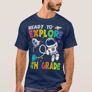 Kids Ready to Explore 4th Grade Cute Astronaut Boy T-Shirt