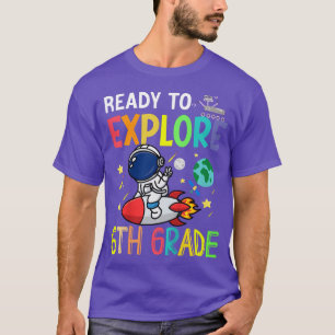 Kids Ready To Explore Sixth Grade Astronaut Back T T-Shirt