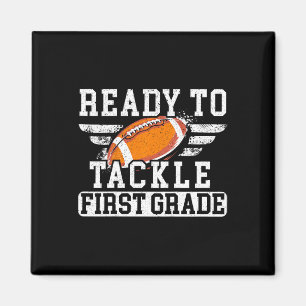 Kids Ready To Tackle First Grade Football First Da Magnet