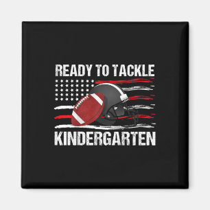 Kids Ready To Tackle Kindergarten First Day Of Sch Magnet
